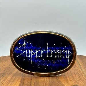 RARE Vintage 1977 Supertramp Belt Buckle Pacifica MFG Rock Band Constellation